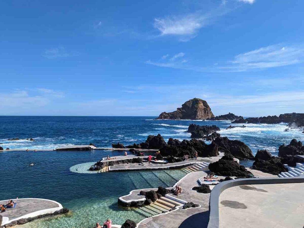 Porto Moniz Natural Pool (Piscinas Naturais) - Madeira Volcanic pool after a run