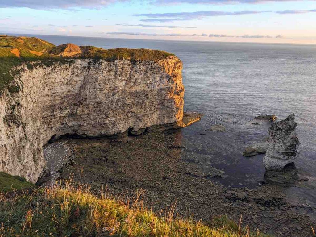 Chalk cliffs, bays and stacks at Flamborough Head, East Yorkshire coast