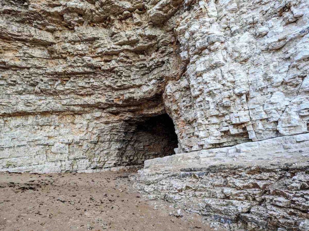 Smugglers caves at Flamborough Head North Landing